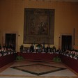 Il Presidente della Camera dei deputati, Fausto Bertinotti, e il Presidente del Senato della Repubblica, Franco Marini, ricevono i Capigruppo di Camera e Senato