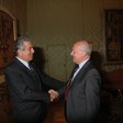 Il Presidente della Camera dei deputati, Fausto Bertinotti, riceve il Presidente del Gruppo Editoriale L'Espresso, Carlo De Benedetti