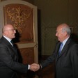 Il Presidente della Camera dei deputati, Fausto Bertinotti, riceve il Presidente dell'Istituto per il Commercio Estero, Umberto Vattani