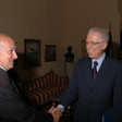 Il Presidente della Camera dei deputati, Fausto Bertinotti, riceve il Ministro dell'Economia e delle Finanze, Tommaso Padoa Schioppa