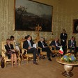 Il Presidente della Camera dei deputati, Fausto Bertinotti, riceve  le delegazioni parlamentari venezuelana e italiana