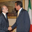 Il Presidente della Camera dei deputati, Gianfranco Fini, riceve il Presidente della Corte Costituzionale, Franco Bile
