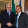 Il Presidente della Camera dei deputati, Gianfranco Fini, riceve l'Ambasciatore della Confederazione svizzera, Bruno Max Spinner