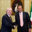 Il Presidente della Camera dei deputati, Gianfranco Fini, riceve con il Presidente del Senato del Cile, Adolfo Zaldivar Larrain