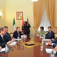 Il Presidente della Camera dei deputati, Gianfranco Fini, a colloquio con il Primo Ministro della Repubblica di Albania, Sali Berisha