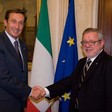 Il Presidente della Camera dei deputati, Gianfranco Fini, riceve il Presidente della Corte Costituzionale, Giovanni Maria Flick