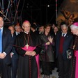 Il Presidente della Camera dei deputati, Gianfranco Fini, all'inaugurazione della mostra 'L'Aquila, l'arte ferita delle Chiese del centro storico a Montecitorio'