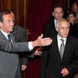 Montecitorio - Il Presidente della Camera dei deputati Gianfranco Fini con il Presidente del Parlamento del Kosovo Jakup Krasniqi