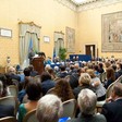 Il Presidente della Camera dei deputati Gianfranco Fini interviene alla presentazione della Relazione della Commissione di garanzia dell'attuazione della legge sullo sciopero nei servizi pubblici essenziali