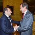 Il Presidente della Camera dei deputati, Gianfranco Fini, con il Ministro per gli Affari europei della Repubblica di Turchia, Egemen Bagis