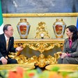 La Presidente della Camera dei deputati, Laura Boldrini, a colloquio con il Segretario Generale delle Nazioni Unite, Ban Ki-moon
