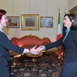 La Presidente della Camera dei deputati, Laura Boldrini, riceve la Presidente del Parlamento della Lettonia, Solvita Aboltina