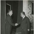 Il presidente della Camera dei Deputati Giovanni Leone riceve l'ambasciatore della Cecoslovacchia Jan Busniak