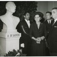 Cerimonia di scoprimento del busto di Alcide De Gasperi nel Corridoio dei Busti della Camera dei Deputati
