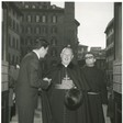 Il presidente della Camera dei Deputati Brunetto Bucciarelli Ducci riceve il cardinale vicario di Roma Angelo Dell'Acqua