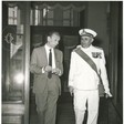 Il presidente della Camera dei Deputati Alessandro Pertini riceve il  capo di Stato maggiore della Marina uscente ammiraglio Alessandro Michelagnoli